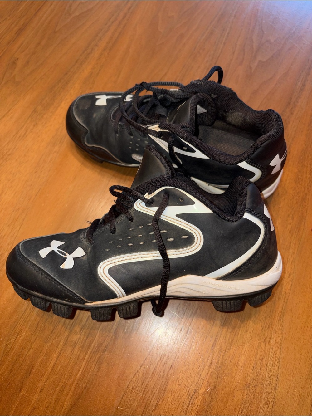 Under Armour Black and White Kids' Cleats